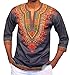 Dellytop Men's African Dashiki Autumn Fashion Print Sleeve T Shirt