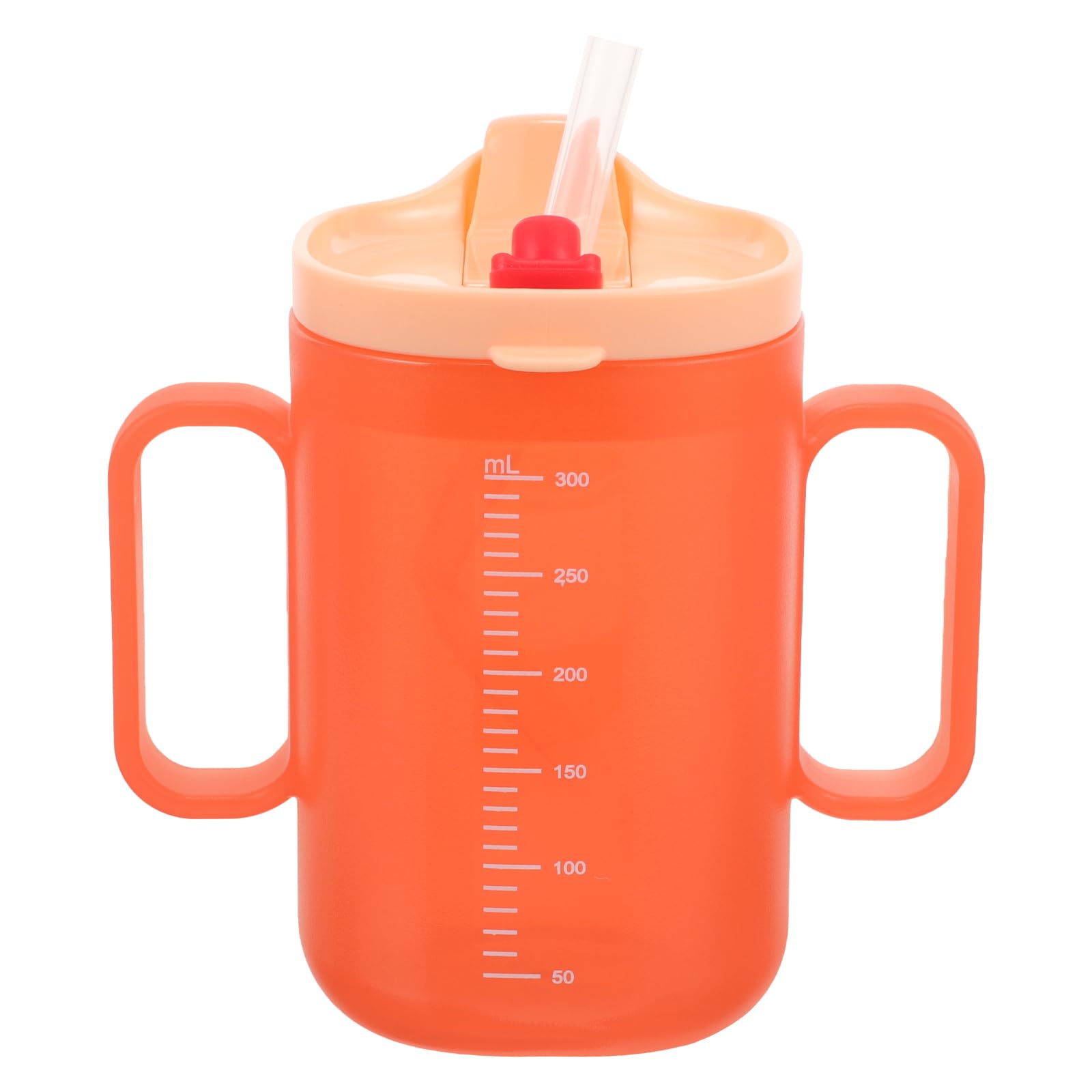 NUOBESTY Baby Learning Cup with Straw and Scale Toddler Sippy Cup with Double Handles for Drinking Water Milk Soup and Porridge Training Lightweight and Ergonomic Grip