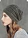 Spring Fever Men Women Adults Unisex All Season Slouchy Skull Cap Wrinkled Hat Lightweight Beanie 2 Pack: Black/Grey