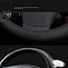 SHIAWASENA Car Steering Wheel Cover, Leather, Universal 15 Inch Fit, Anti-Slip & Odor-Free (Black&Orange)