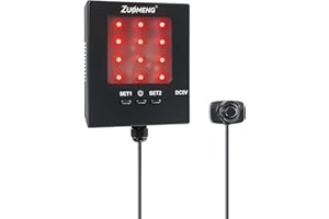 Zuomeng Indoor Garage Parking Sensor with Tri-Color LED Distance Indicator, Ultrasonic Detection & Auto/Manual Modes for Safe