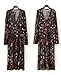 R.Vivimos Women See Through Sexy V Neck Long Dresses Large