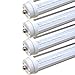 FiveStar Lights T12 8FT LED Light Tube 40W(90W Equivalent), 5000K, 3600 Lumen Brightness, ETL Listed, Dual-Ended Power, Energy Saving Fluorescent Tube Replacement (4, T12 8FT 40W)