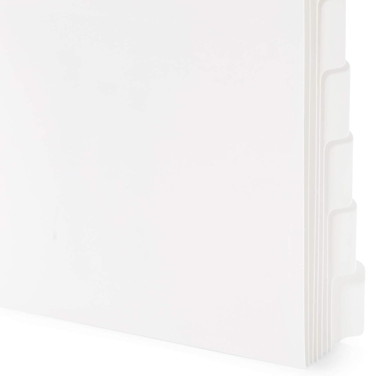 Blue Summit Supplies 3 Ring Binder Dividers with Reinforced Edge, 1/8 Cut Tabs, Letter Size, 3 Hole Punch Section Index Dividers for Binders, White, 96 Pack : Office Products