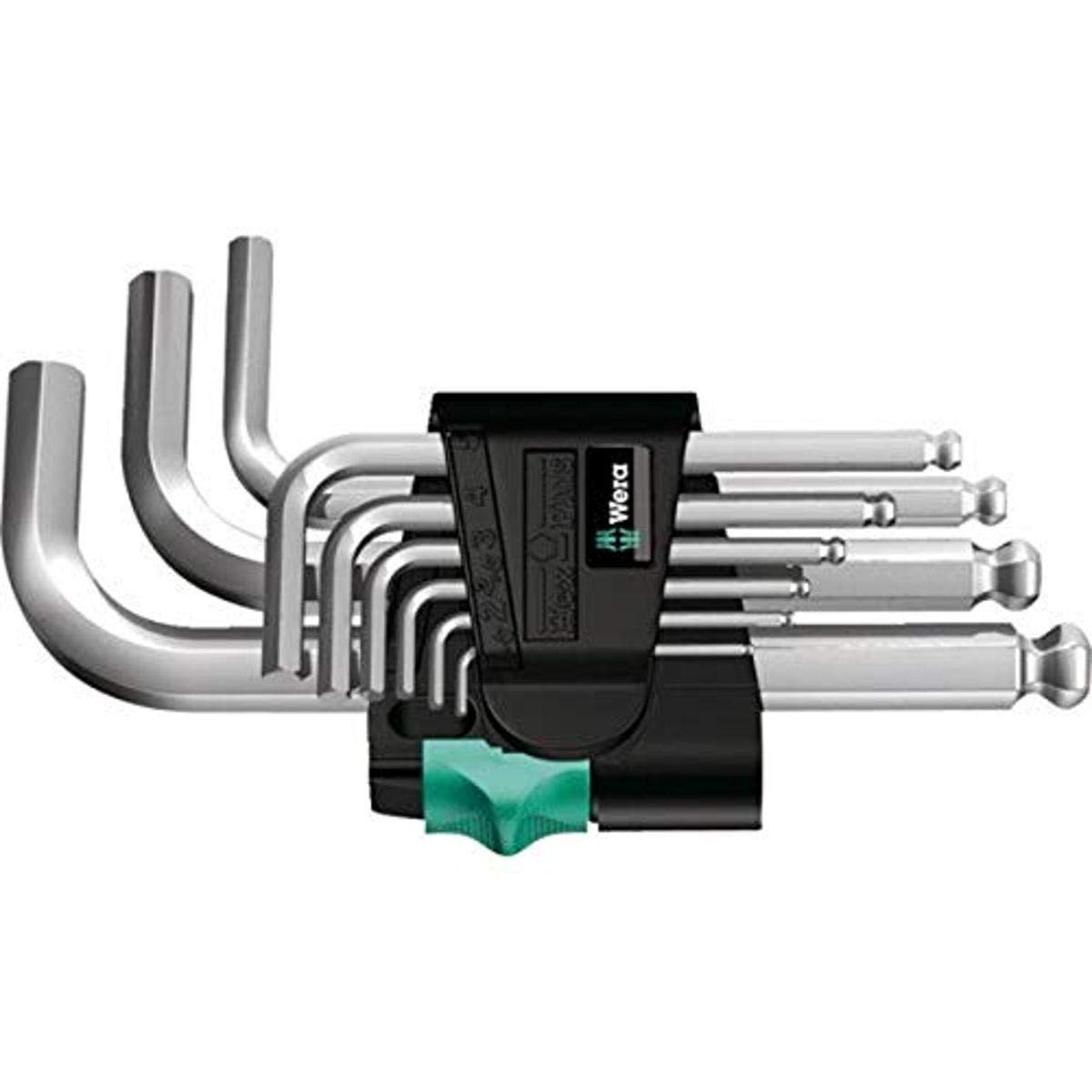 Wera 950/9 Hex-Plus 3 Chrome-Plated L-key Set, Metric, 1.5-10 mm, 9pc, 05133163001