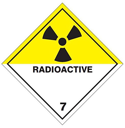 Swiftpak LAHZ710 UN "Radioactive" Hazard Warning Label, 100mm x 100mm, Pack of 250