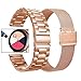 Valkit Compatible Galaxy Watch Active 40mm Bands, 2 Pack 20mm Stainless Steel Solid Band Metal Strap Business Bracelet Wristband Replacement for Galaxy Watch Active 40mm/Galaxy Watch 42mm, Rose Gold