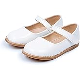 Fromosa Toddler Girls Mary Jane Dress Shoes Ballet Flats Little Girls Soft Slip-On Bowknot Princess Shoes Wedding Party Casual Walking School Uniform Moccasins Baptism Shoes