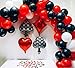 Casino Party Decoration Supplies Set: Casino Balloons,Black, Red,White Latex Balloon with Casino Confetti for Casino Theme Party,Las Vegas Themed Parties,Casino night,Poker Events