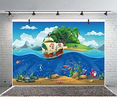 AOFOTO 5x3ft Fantasy Underwater World Background