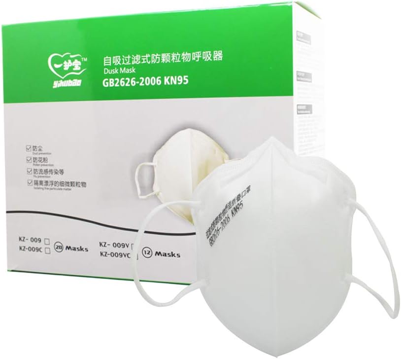 10PCS KN95 Respirator Face Mask Filters Anti Pollution Anti PM2.5 Face Cup Mask Respirator with Active Carbon Fold Flat Dust Mask for Woodworking, Cleaning and More