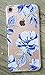 iPhone 8 Plus/iPhone 7 Plus Case(5.5inch),Blingy's Beautiful Flower Pattern Series Transparent Soft Rubber TPU Clear Case for iPhone 8 Plus/iPhone 7 Plus (Blue and White Flower)