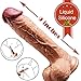 9 Inch Realistic Dildo Dual Density Liquid Silicone Cock with Strong Suction Cup,OIXGIRL Lifelike Penis Sex Toy Flexible Female G Spot Masturbation Toy with Curved Shaft and Balls
