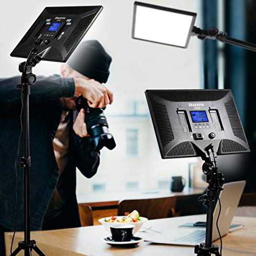 Dazzne D50(3 Packs) LED Video Lighting Kit with Wireless Remote