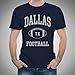Dallas Classic Football Arch Basic Cotton T-Shirt - Large - Navy