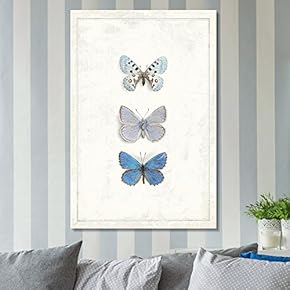 Hand Drawn Blue Butterfly Collection Series 1 Artwork