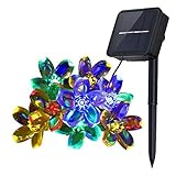 Innoo Tech Solar String Lights Outdoor Flower Garden Light 21ft 50 LED Multi Color Blossom Lighting for Christmas, Garden Indoor Wedding Party Decoration Patio Light RBG Fairy