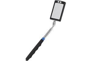 DEWIN Telescoping Inspection Mirror, LED Lighted Inspection Mirror with 360 Degree Adjustable for Checking Vehicle Car Eyelas