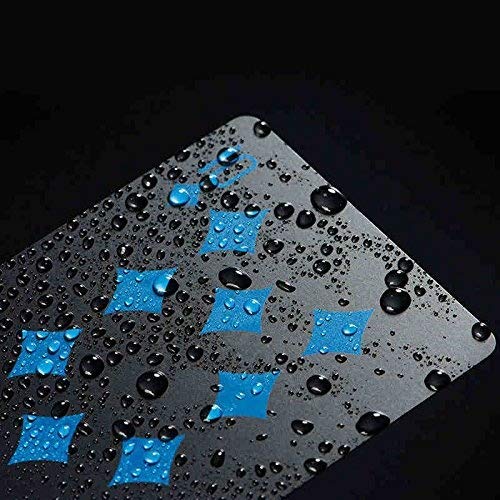 Carte da gioco in PVC impermeabile, carte da poker classiche o per trucchi e spettacoli di magia, per uso interno ed esterno, colore: completamente nero