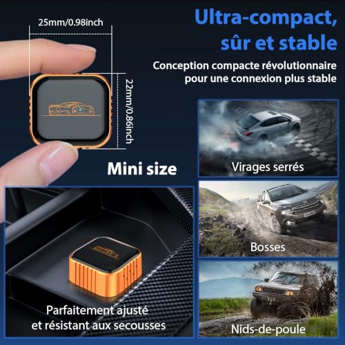 Mini Wireless CarPlay Adapter: 2 in 1 CarPlay and Android Auto Wireless Adapter Quick Connection Stable and No Delay Plug & Play Dongle for Car USB-A/C Compatible with iPhone and Android