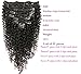 Jiarosi 3C 4A Kinky Curly Clip In Hair Extensions for Black Women, Jiarosi Afro Kinky Curly Clip Ins Human Hair 8A Brazilian Remy Hair Lace weft 7 Pcs With 24 Clips 120 Gram 12 Inch