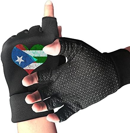 Puerto Rican Flag Por Puerto Rico Arthritis Gloves Training Nursing Grip Gloves Open Finger For Men &amp; Women