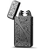 Kivors Rechargeable Windproof Arc Lighter Flameless Electronic Plasma Double Arc Cigarette Lighter