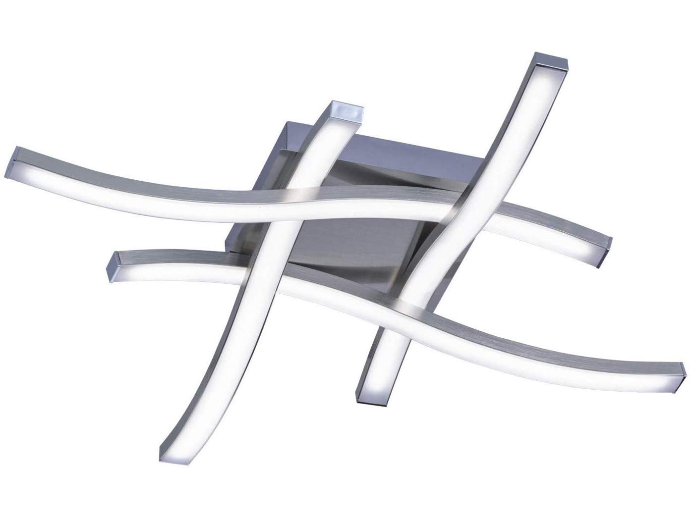 Reality Leuchten Route R62474107 LED Ceiling Light Matte Nickel 5 Watt Acrylic White