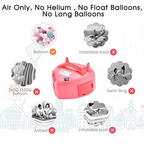 Electric Balloon Pump, NuLink Portable Dual Nozzle 110V 600W Electric