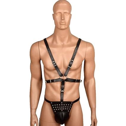 Bondage Keuschheitsgürtel Leder Herren Gurt Herren String Mit Tanga, BDSM Adult Cosplay Spielzeug Bondage Keuschheits Hosen K