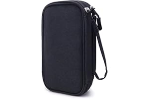 eYistar Diabetic Supplies Travel Case Organizer for Test Strips, Lancets, Needles, Lancing Device, Glucose Meter, Alcohol Wipes, Insulin Pens, Syringes, Diabetes Testing Kit Storage Bag (Black)