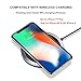 Wireless Charger iPhone 8 PLUS Case, iPhone 7 PLUS Case, FLOVEME Slim Fit Hybrid Armor Ultra Anti Scratch Lightweight Soft TPU Bumper Shockproof Protective Clear Hard PC Back Cover, Transparent Black