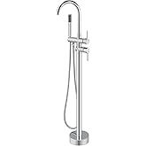 Aolemi Floor Mount Bathtub Faucet Freestanding Tub Filler Standing High Flow Shower Faucets Shower Mixer Taps, Swivel Goosene