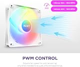 NZXT F120 RGB Core RF-C12SF-W1-120mm RGB Fan White PWM Core 8 LEDs view 5