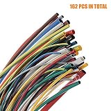 High Heat Shrink Tubing Tube - 2:1 Heat Shrink Ratio Flame Retardant 9 Color 6 Size 162 PCS in Transparent Plastic Box (2019 New Packing Design)