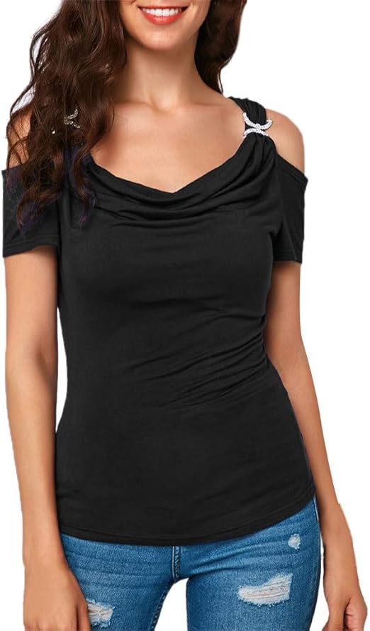 loose cold shoulder top