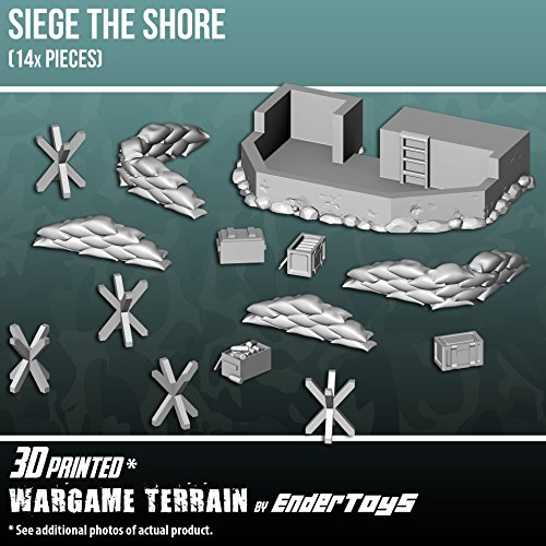 Siege The Shore, Terrain Scenery for Tabletop 28mm Miniatures Wargame, 3D Printed and Paintable, EnderToys