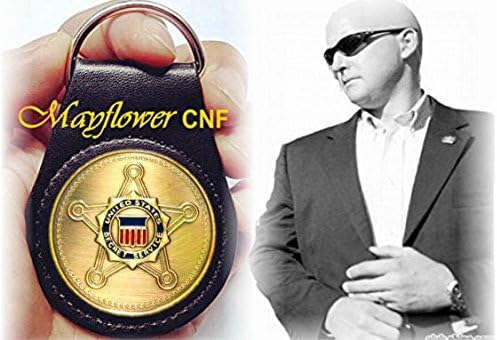 Mayflower CNF Coin &Leather Holder - United States Secret Service, Protection &Investigation - Collecteble