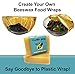 CAMP BEN DIY Beeswax Rosin Bar - Create Your Own Food or Sandwich Wraps and Snack Bags - Pine Resin - All Natural Food Safe - Do It Yourself Cloth Clings Storage Wrapping - Replace Plastic and Foil