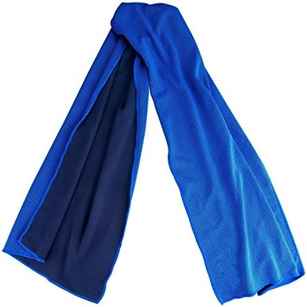Phroboxl Cooling Towel, Instant Cooling Mesh Towel for Sports, Running, Hiking,Workout, Fitness, Gym, Yoga, Pilates, Travel, Camping and Outdoor Activities (cooling towel, blue)