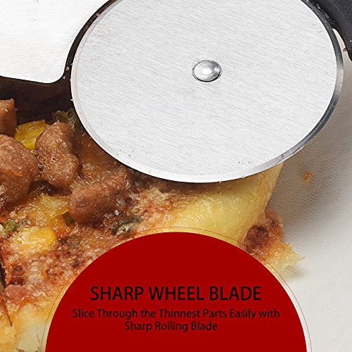 Pizza Cut wheel - ANKOU Spatula Server Stainless Steel Razor Sharp Cutter for Pizzaï¼Œ Pieï¼ŒBread - Professional 3-In-1 Pie Server Cutter - Easy to Use& Dishwasher Safe