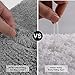 Yueetc Bath Mat, Extra Soft and Absorbent Shaggy Rugs, Machine Wash Dry, Perfect Bathroom Mats - 23x16in - Grey