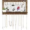 SoCal Buttercup Rustic Jewelry Organizer with Bracelet Rod Wall Mounted – Wooden Wall Mount Holder for Earrings…