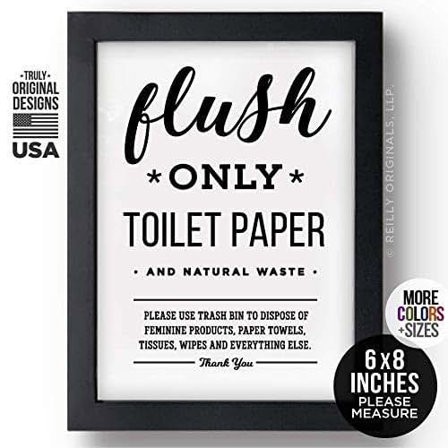 Amazon.com: 6x8" Flush Only Toilet Paper Natural Waste ...