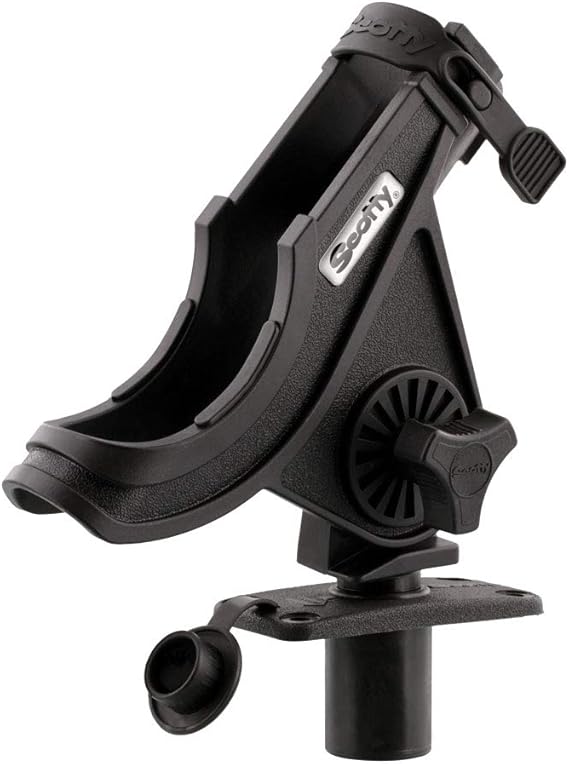 Scotty Baitcaster/ Spinning Rod Holder Black with 244 Flush Deck Mount