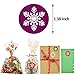 500 Pieces Christmas Snowflakes Label Stickers Christmas Round Stickers Snowflake Label Stickers Circle Label Seal Sticker with Snowflake, 1.38 Inches
