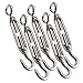 BQLZR M4 Stainless Steel 304 Hook & Eye Turnbuckle Wire Rope Tension for DIY String Light Picture Hanging, Garden Wire, Fence Gate Wire, Tent Rope Pack of 5