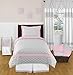 Pink and Gray Chevron Childrens and Kids Bedding 4 Piece Girls Twin Set