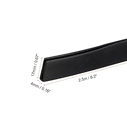 uxcell U Channel Edge Trim, 8.2ft Length Rubber