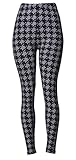 VIV Collection Plus Size Printed Leggings (Houndstooth)